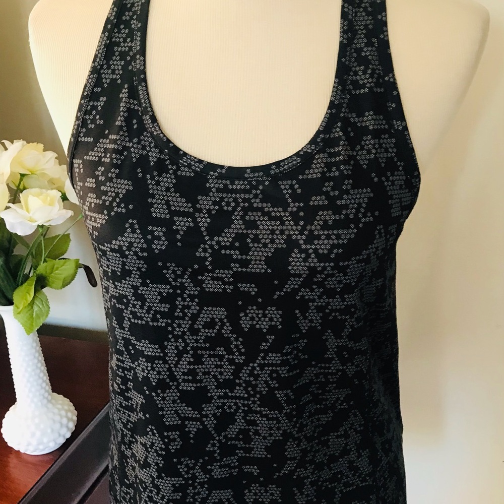Black and gray asics women tank tops in small size